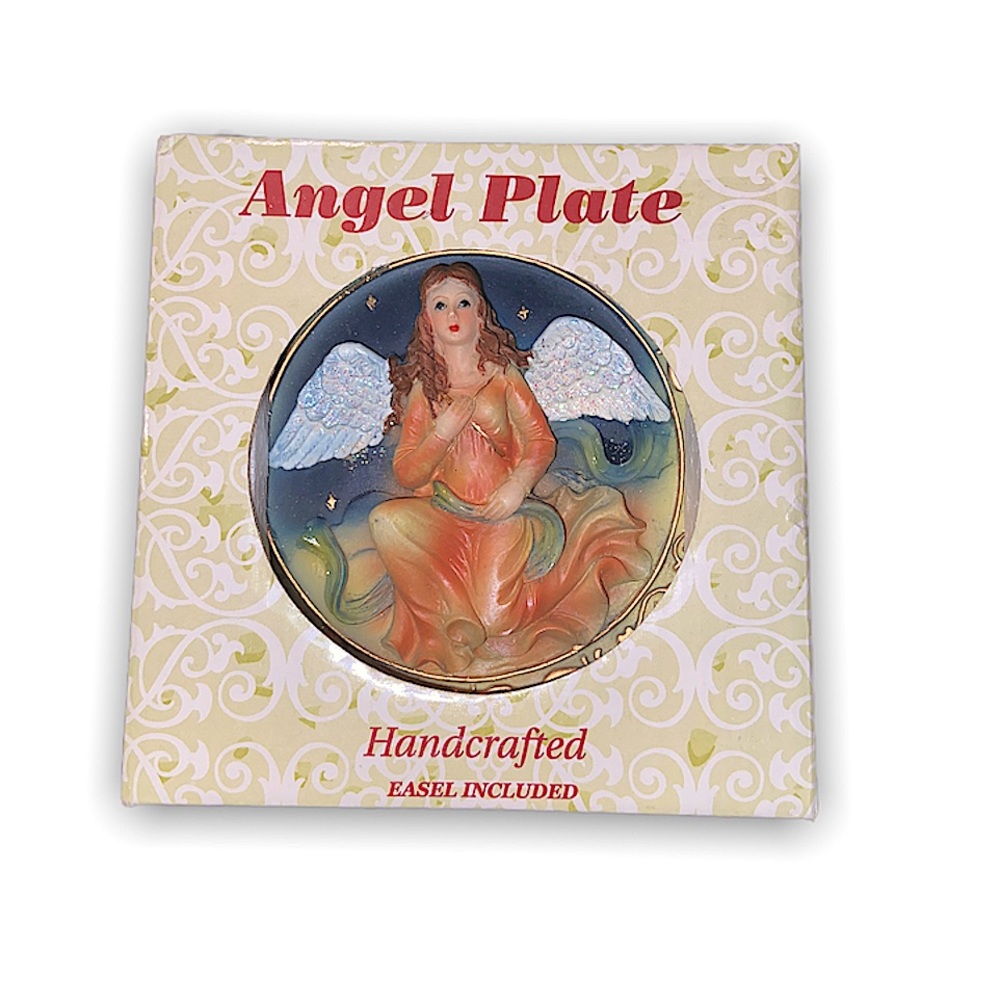 Orange Handcrafted Angel Plate
